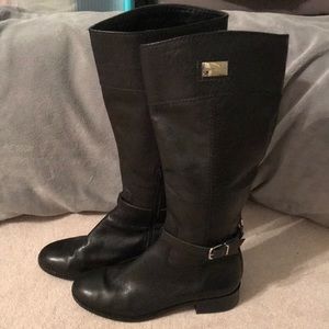 Antonio Melani black leather riding boots